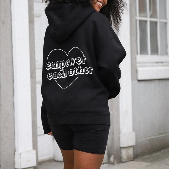 Brunette The Label The  "EMPOWER EACH OTHER" Big Sister Hoodie | One Gir… - Picture 3 of 11